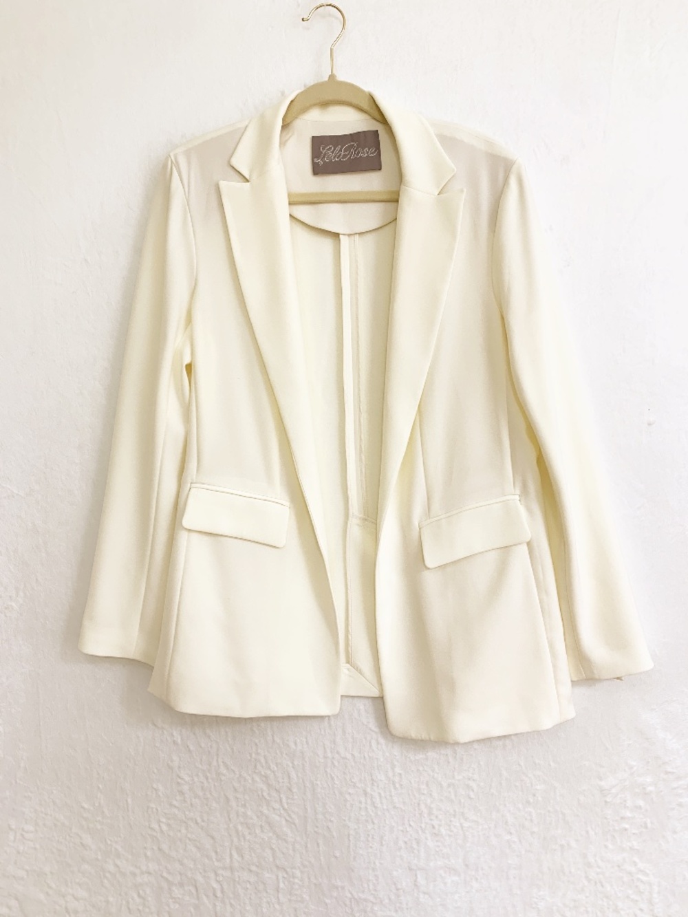Lela Rose Ivory Open Front Blazer Sz 6